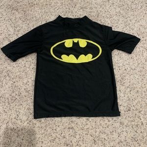 SOLD XS Kids Batman Swim Rashguard